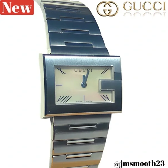 🆕 Gucci silver mother of pearl bracelet watch